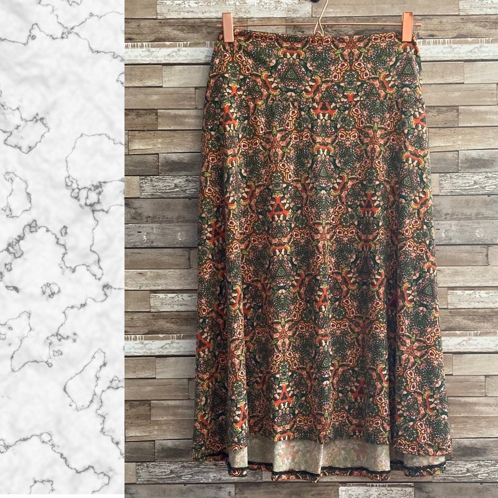 LuLaRoe Azure Kaleidoscope Skirt Size 2XL